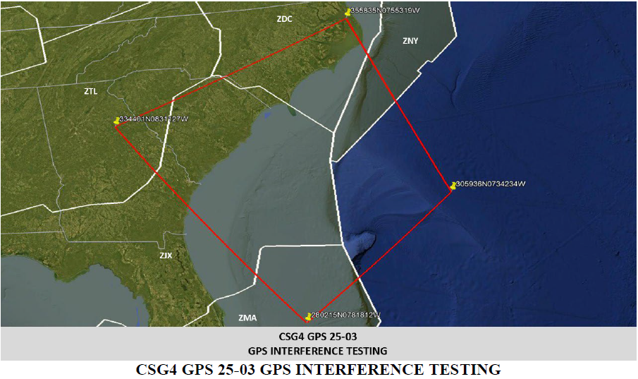 GPS interference map